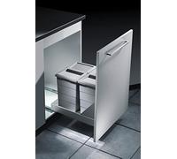 Poubelle encastrable 2 bacs pour meuble coulissant 50L (24+24) Hailo Bottom Mount