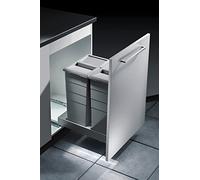 Poubelle encastrable 2 bacs pour Meuble Coulissant 60L (29+29) Hailo Bottom Mount