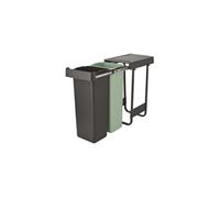 Brabantia Seaux intégrés Sort&Go. 2x30 L Gris foncé