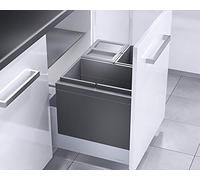 Poubelle encastrable 3 bacs pour meuble coulissant 54L (28+13+13) Hailo Triple XL