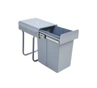 Poubelle encastrable Froland 1 x 20L 34 x 26 x 42 cm gris _x000D_