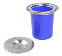 Emuca - Poubelle encastrable pour plan de travail avec couvercle - 7 L - Acier inoxydable