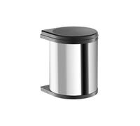 Poubelle encastrable sous évier 15L Hailo AS Mono Coloris - Argent / Noir
