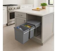 Poubelle Encastrée Coulissante Hype - 36L - Gris