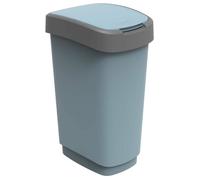 Poubelle ergonomique pivotante Rotho Twist ECO 50L bleu