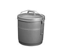 Poubelle etrier 16 litres gris silver aluminium et plastique p16c