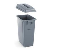 HENDI Poubelle Étroite, 60 L, 455X315X(H) 580 mm, Gris, Polypropylène