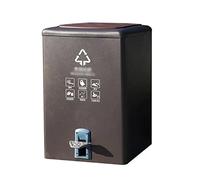 Poubelle extérieure avec couvercle, poubelle pour extérieur, poubelle commerciale de grande capacité, 100 l/26,4 gallons (marron foncé)