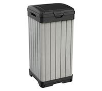 Poubelle extérieure Keter Rocford 125 L 41 x 41 x 87,4 cm gris, résistante et facile à entretenir (236996)