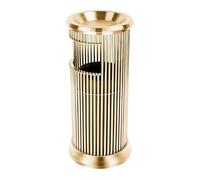 Poubelle extérieure Poubelle cylindrique avec bac à cendres supérieur Poubelle verticale commerciale en acier inoxydable Intérieur et extérieur Poubelle de jardin universelle (A)