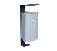 Poubelle extérieure Poubelle en acier inoxydable, conteneur de déchets recyclage commercial métal extérieur avec cadre stable et couvercle supérieur, seau intérieur amovible, facile à installer