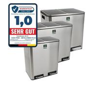 Poubelle Felix Système de séparation Acier inoxydable 3 x 18 litres
