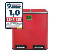 Poubelle Félix Système de séparation Rouge framboise 2 x 30 litres