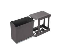 Emuca Poubelle à fixation inférieure avec extraction automatique 30 L Gris anthracite G