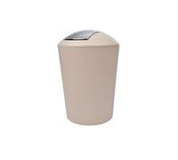 douceur d'intérieur, Poubelle Flic Flac (5.6 L) Vitamine Taupe, Plastique