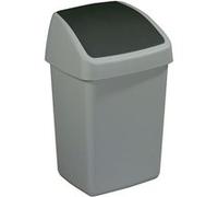 Poubelle grise avec couvercle basculant Delta 10 litres Gris G