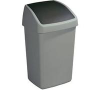 Poubelle grise avec couvercle basculant Delta 25 litres Gris G