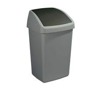 Poubelle grise avec couvercle basculant Delta 50 litres