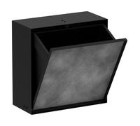 hansgrohe XtraStoris Rock poubelle, encastrÃ©e, porte carrelable, 390x140x390mm, 6 litres de capacitÃ©, 56090, Coloris: noir mat - 56090670
