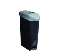 Poubelle hygiène féminine Hera - 15l - gris/noir mat