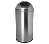 helit h2401400 Poubelle en acier inoxydable, 50 L, argent