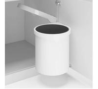 Poubelle intégrée - vidaXL - Plastique - 12 L - Blanc