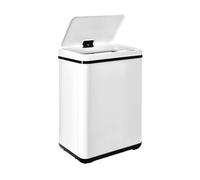 Poubelle intelligente sans pieds avec ouverture automatique ou contact manuel, 40 l, hauteur : 55,5 (x35,5 x 26), blanc.
