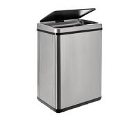 Poubelle intelligente sans pieds avec ouverture automatique ou contact manuel, 40 l, hauteur : 55,5 (x35,5 x 26), gris.