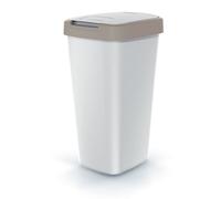 Poubelle KEDEN COMPACTA Q 25 litres NSAB25-WG5C - gris cendré avec cadre marron