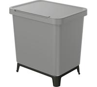 Poubelle Poubelle avec Couvercle 30L Poubelle Recyclage Systema Plastique Gris