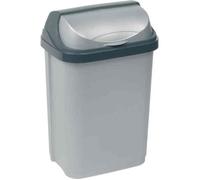 Poubelle - KEEEPER - Rasmus - Couvercle Coulissant - 10L - Argent
