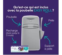 Poubelle Litter Genie Easy Roll avec 1 recharge Easy Roll 3 mois - 12 sacs