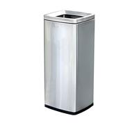 Poubelle ménagère en Acier Inoxydable brossé, 30 L/7,9 gallons, Poubelle d'intérieur et d'extérieur, conteneur à déchets Commercial en Acier Inoxydable à Couvercle Ouvert, poubell