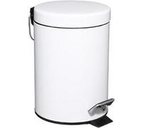 JJA 105612 Poubelle Métal Blanc 3 L