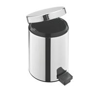 Poubelle métal 3 litres ronde à pédale Brabantia - Noir