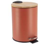 Tendance Poubelle métal Frein de chute 3 L Terracotta/Bambou
