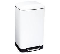 Poubelle Métal "Silencieuse" 30L Blanc