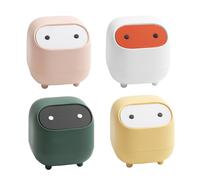 Poubelle mignonne - Mini pòubelle de bureau, petite poûbelle dè comptoir d́e type presse, pètite corbeille à papier, bùreau dë vanité ďe salle dė bain, boîte durcie en PP durable | Poub̄elle d́e table