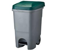 ROSSIGNOL Poubelle mobile à pédale. Capacité 60L, Poubelle à roulettes, Idéal pour le tri, Poubelle grande contenance, pour garage, ROULY