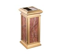 Poubelle moderne en acier inoxydable avec cendrier carré pour bureau, restaurant et école. Conteneur à déchets durable et élégant