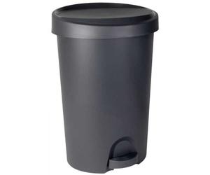 Poubelle moderne solide à pédale 70 litres - Gris Foncé