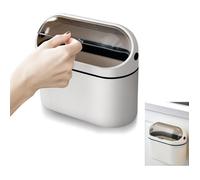 Poubelle Murale 2l - Blanc Ivoire - Fixation Murale Gain De Place - Salle De Bain Bureau Salon - 20.5x10.2x19cm
