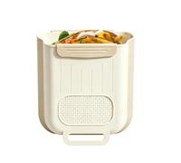Poubelle murale 6 l - Pliable - Compacte et peu encombrante | Poubelle de cuisine pour placard, pour intérieur, maison, camping-car, camping, plan de travail, porte d'armoire et sous