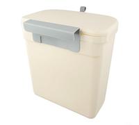 Poubelle murale adaptée pour les déchets ménagers dans les cuisines et les salles de bains (12 l, blanc crème)
