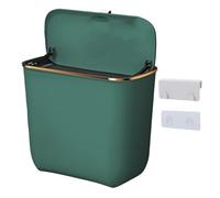 Poubelle murale au-dessus de la porte avec couvercle | Panier à compost Récipient à monter peu encombrant avec poches pour accessoires de cuisine et bac à déchets pour comptoir