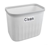 Poubelle murale de cuisine et de salle de bain avec couvercle, conçue pour les espaces compacts pour gérer efficacement et de manière hygiénique les déchets (8,5 l, blanc)
