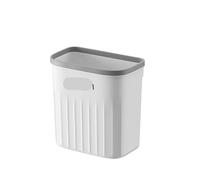 Poubelle Murale de Type Presse 12/16l, for Salle de Bains, Toilettes, Seau à ordures avec Couvercle, Poubelle de Recyclage de Cuisine, Corbeille Suspendue pour Cuisine(16L White)