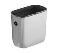 Poubelle murale - Grande poubelle de salle de bain avec couvercle, conteneur à déchets compact et gain de place, boîte à ordures suspendue | Idéal pour ranger vos déchets dans la salle de bain, le bur