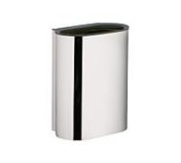 KEUCO Corbeille à déchets 14988010000 – fixation invisible, 30 l – finition chrome/noir