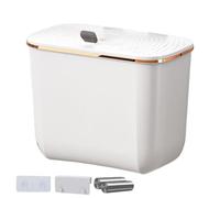 Poubelle Murale - Poubelle À Poussière De Porte De L'armoire, Récipient D'économie D'espace 7L | Panier De Déchets Montables Compacts Avec Couvercle Pour Cuisine Sous Évier, Placard Ou Comptoir, Poube